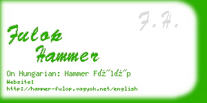fulop hammer business card